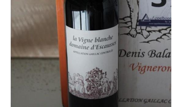 12 flessen à 75cl rode wijn La Vigne blanche Domaine d